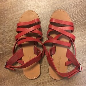 NWOT Madewell Boardwalk Multistrap Leather Sandals